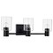 Nuvo Clarksville - 3 Light Vanity - Matte Black with Clear Glass 60/8063 - alternate 6